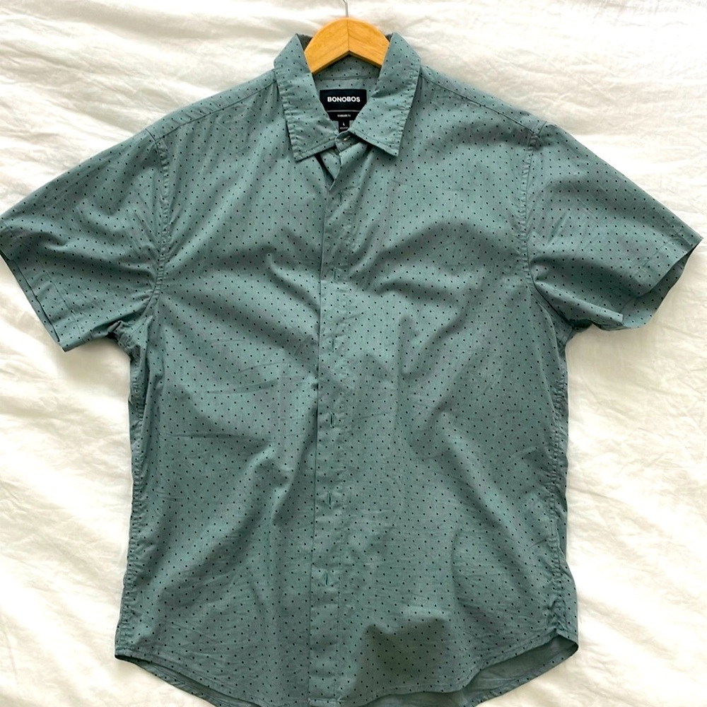 👕 Bonobos Short Sleeve Shirt Men’s (Large Forest Pond Dot)